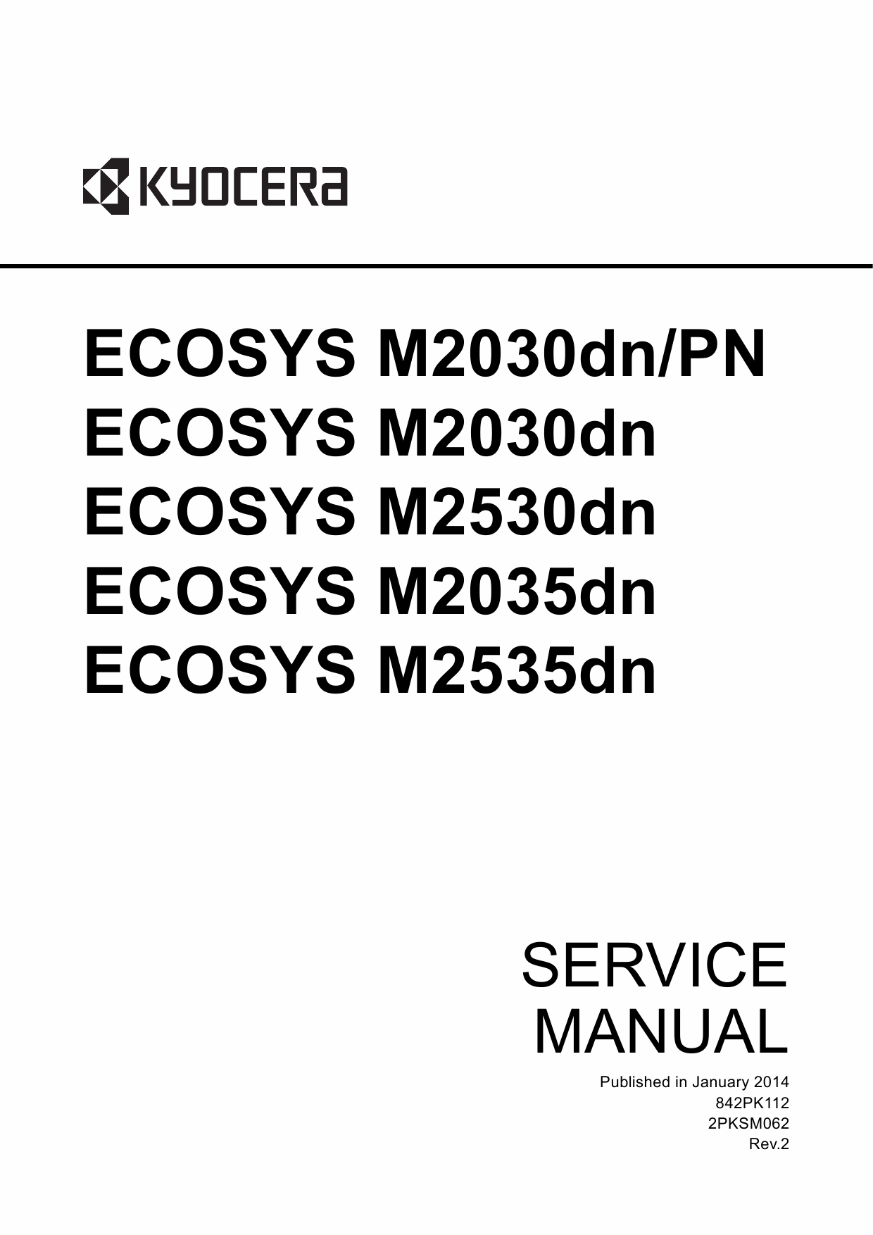 KYOCERA MFP ECOSYS-M2030dn M2530dn M2035dn M2535dn Service Manual-1